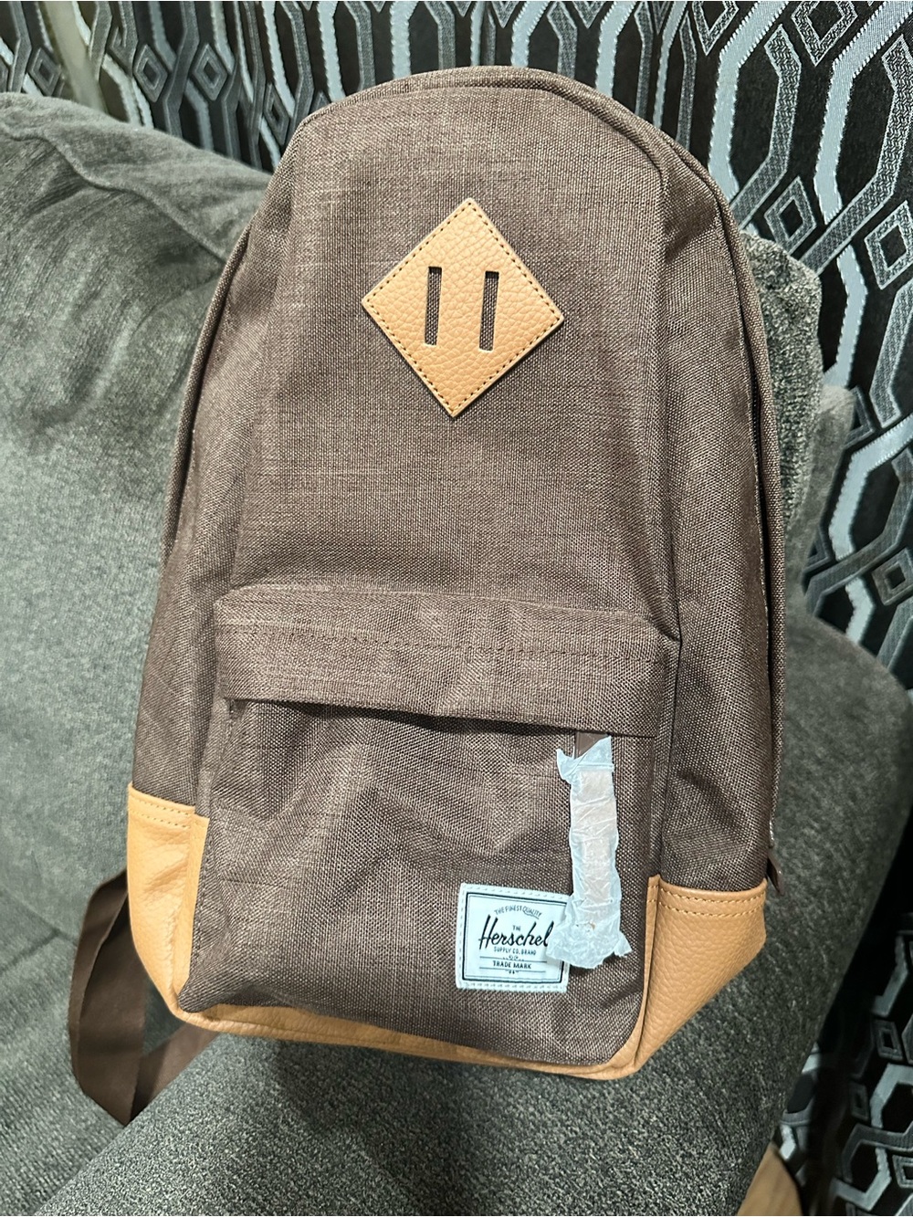 Herschel Supply Company Brown Canvas Backpack with Tan Accents
